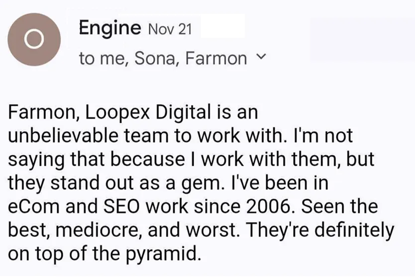 Client message from Engin to Farmon