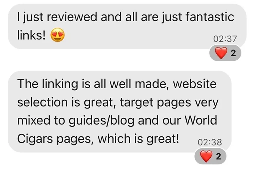 Client message about reviewing work
